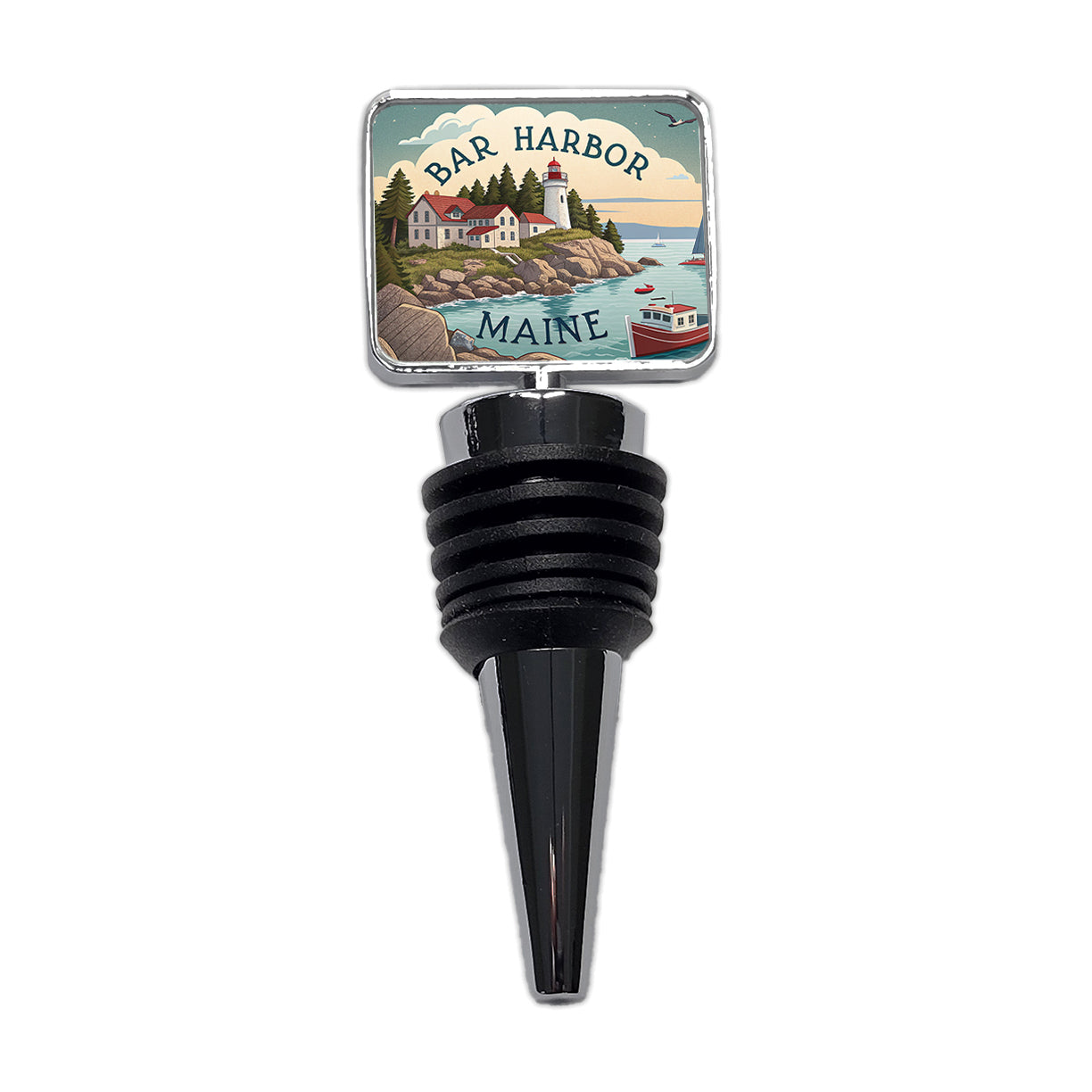 Bar Harbor, Maine ME Travel City State Stamp Wine Bottle Stopper