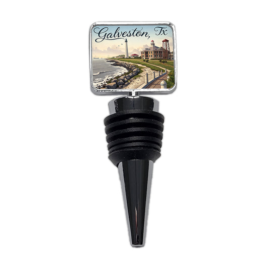 Galveston, Texas TX Travel City State Stamp Wine Bottle Stopper