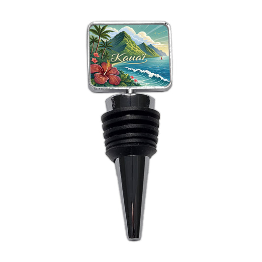 Kaua'i, Hawaii HI Travel City State Stamp Wine Bottle Stopper
