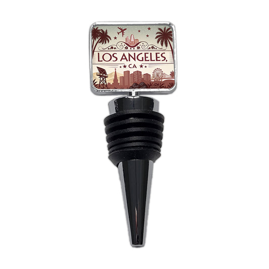 Los Angeles, California CA Travel City State Stamp Wine Bottle Stopper