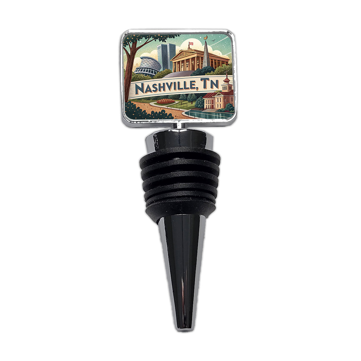 Nashville, Tennessee TN Travel City State Stamp Wine Bottle Stopper