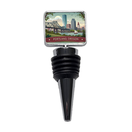 Portland, Oregon OR Travel City State Stamp Wine Bottle Stopper