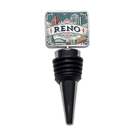 Reno, Nevada NV Travel City State Stamp Wine Bottle Stopper