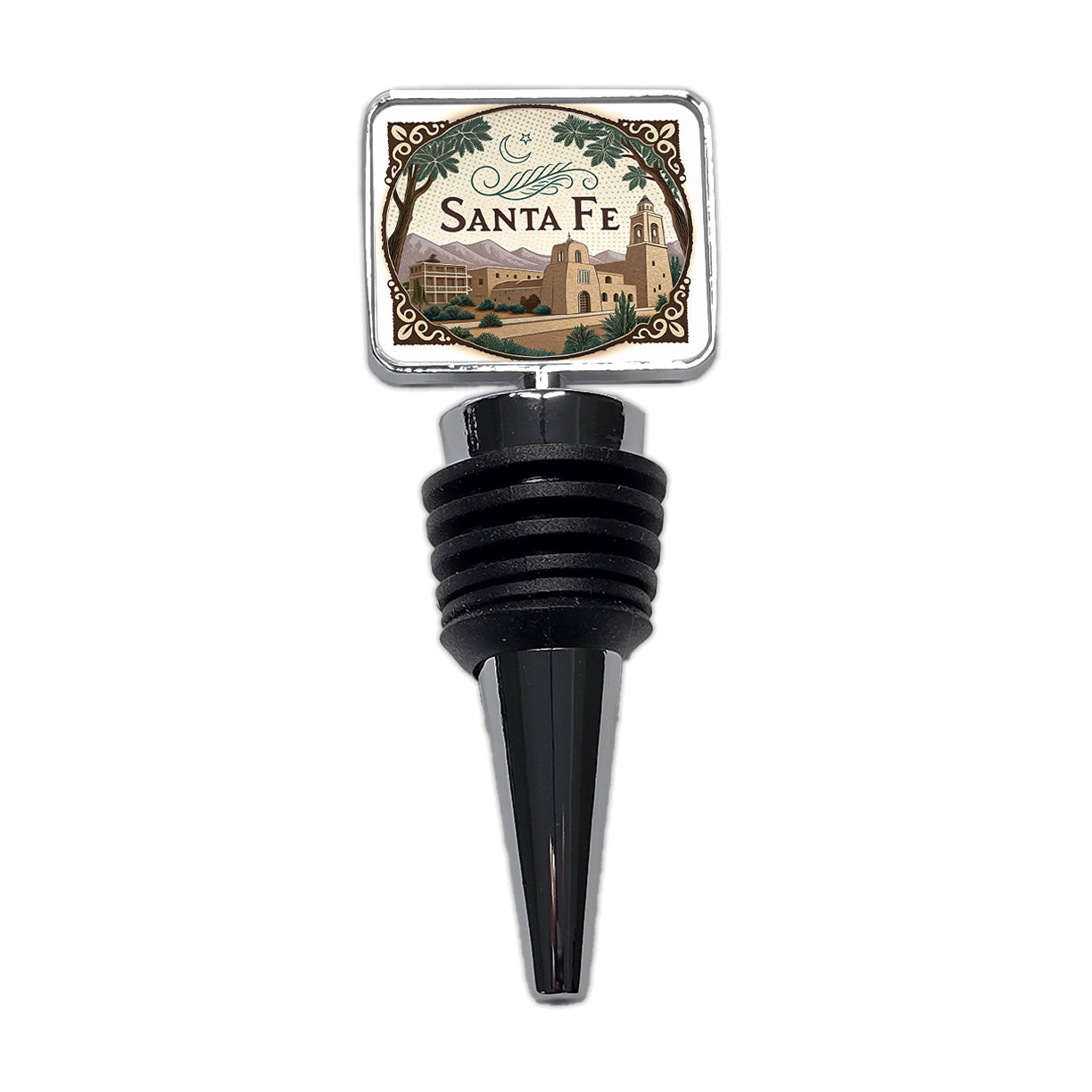 Santa Fe, New Mexico NM Travel City State Stamp Wine Bottle Stopper