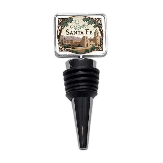 Santa Fe, New Mexico NM Travel City State Stamp Wine Bottle Stopper