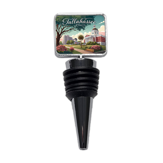 Tallahassee, Florida FL Travel City State Stamp Wine Bottle Stopper