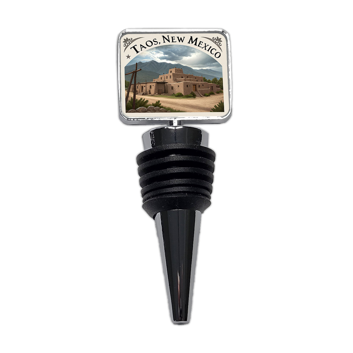 Taos, New Mexico NM Travel City State Stamp Wine Bottle Stopper