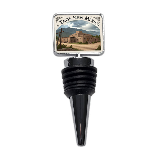 Taos, New Mexico NM Travel City State Stamp Wine Bottle Stopper