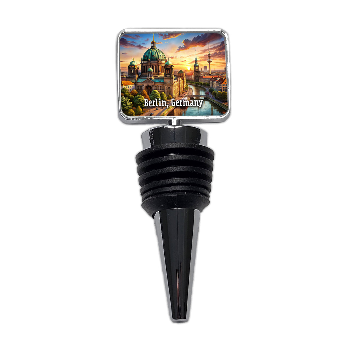 Berlin, Germany Travel City Country Stamp Wine Bottle Stopper