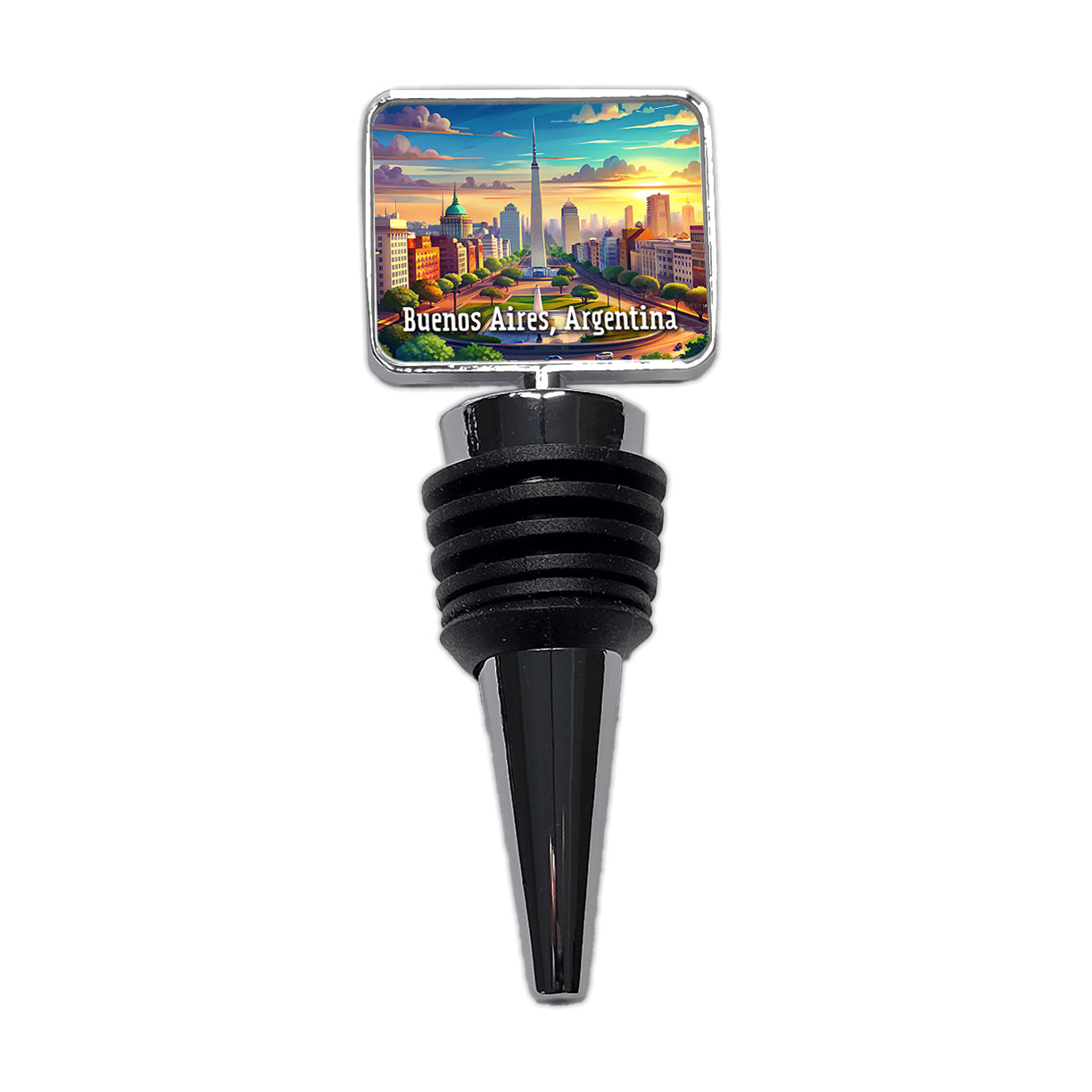 Buenos Aires, Argentina Travel City Country Stamp Wine Bottle Stopper
