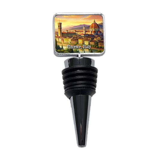 Florence, Italy Travel City Country Stamp Wine Bottle Stopper