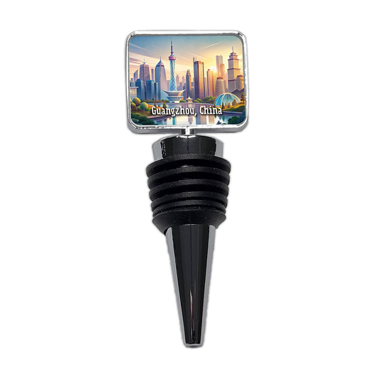 Guangzhou, China Travel City Country Stamp Wine Bottle Stopper