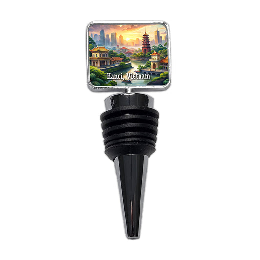 Hanoi, Vietnam Travel City Country Stamp Wine Bottle Stopper