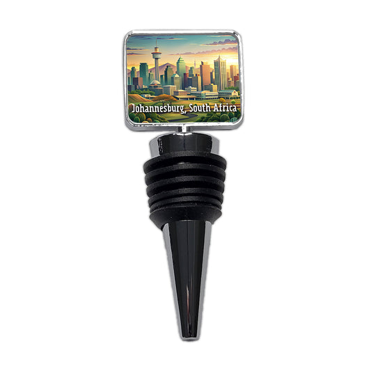 Johannesburg, South Africa Travel City Country Stamp Wine Bottle Stopper