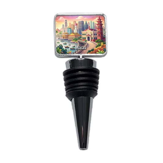 Macau Travel City Country Stamp Wine Bottle Stopper