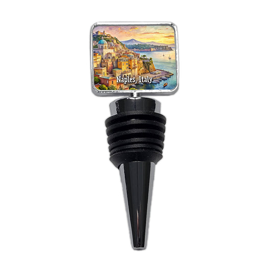 Naples, Italy Travel City Country Stamp Wine Bottle Stopper