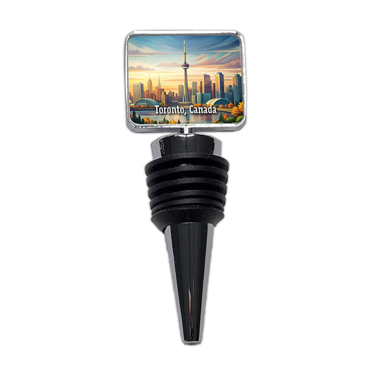 Toronto, Canada Travel City Country Stamp Wine Bottle Stopper