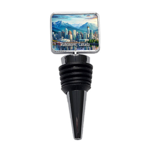 Vancouver, Canada Travel City Country Stamp Wine Bottle Stopper