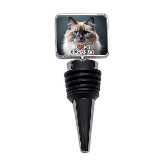 I Love My Birman Cat Heart Wine Bottle Stopper