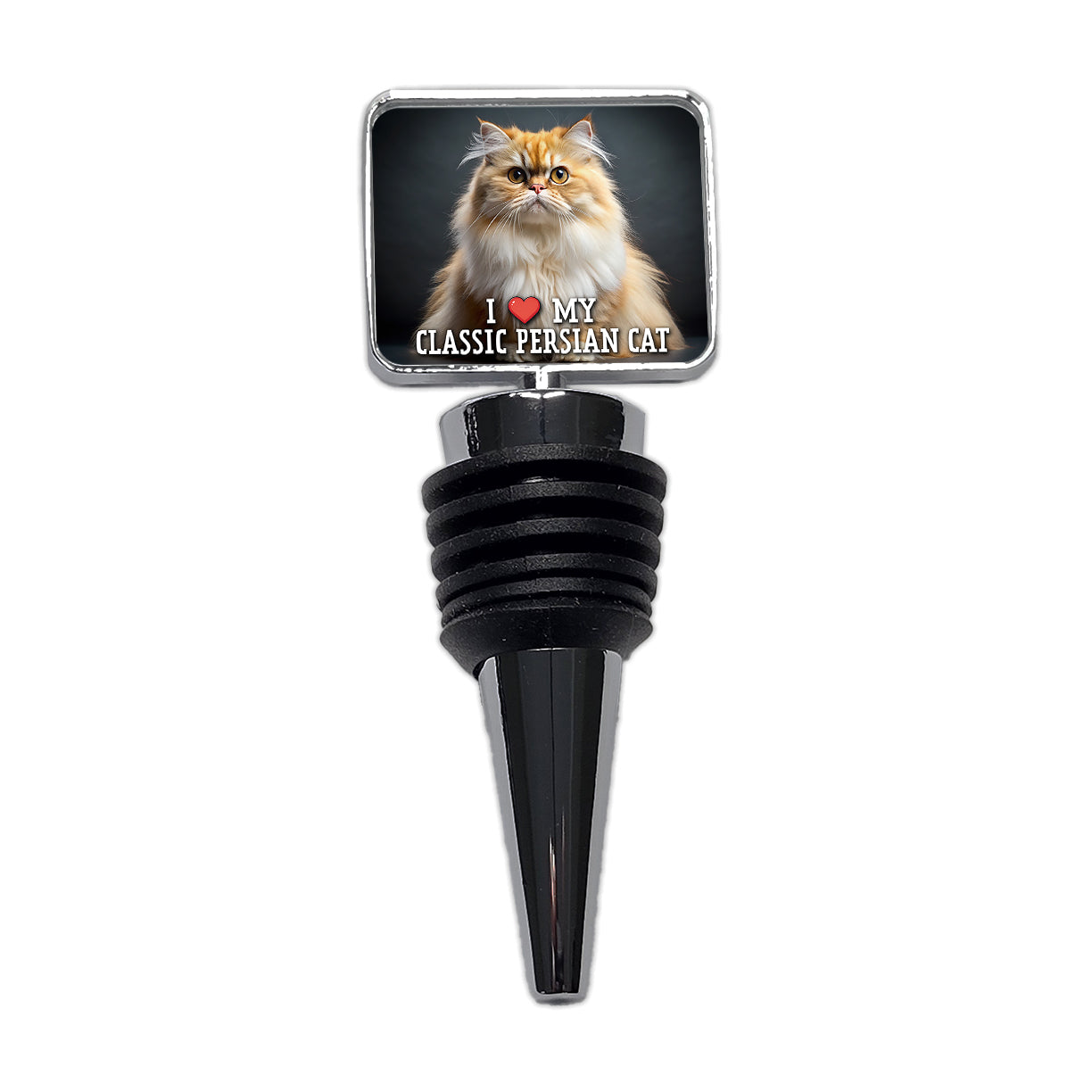 I Love My Classic Persian Cat Heart Wine Bottle Stopper