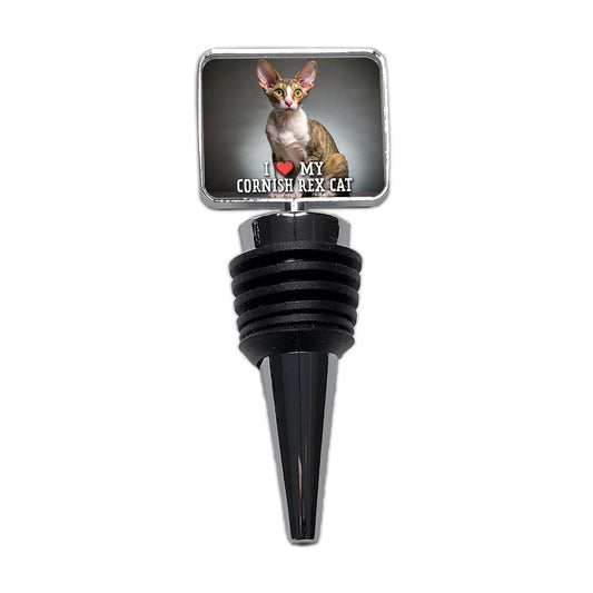 I Love My Cornish Rex Cat Heart Wine Bottle Stopper