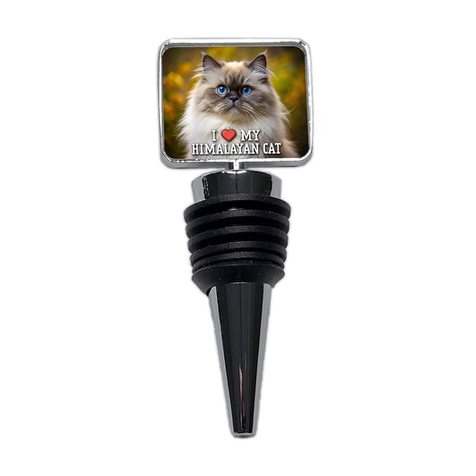 I Love My Himalayan Cat Heart Wine Bottle Stopper