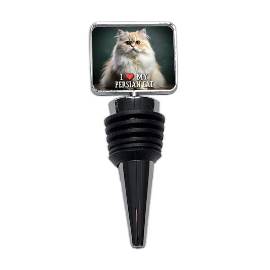 I Love My Persian Cat Heart Wine Bottle Stopper