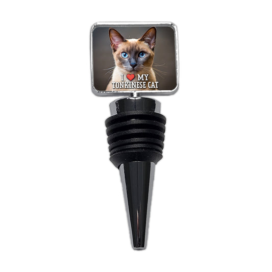 I Love My Tonkinese Cat Heart Wine Bottle Stopper