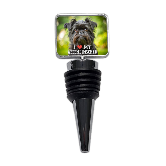 I Love My Affenpinscher Dog Heart Wine Bottle Stopper