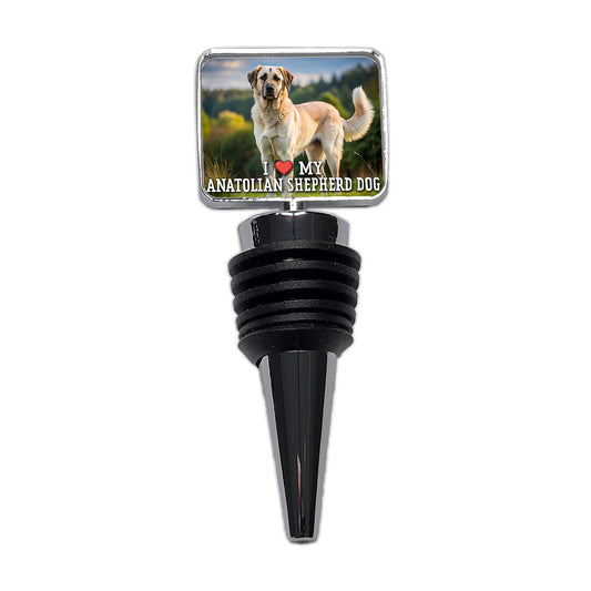 I Love My Anatolian Shepherd Dog Heart Wine Bottle Stopper