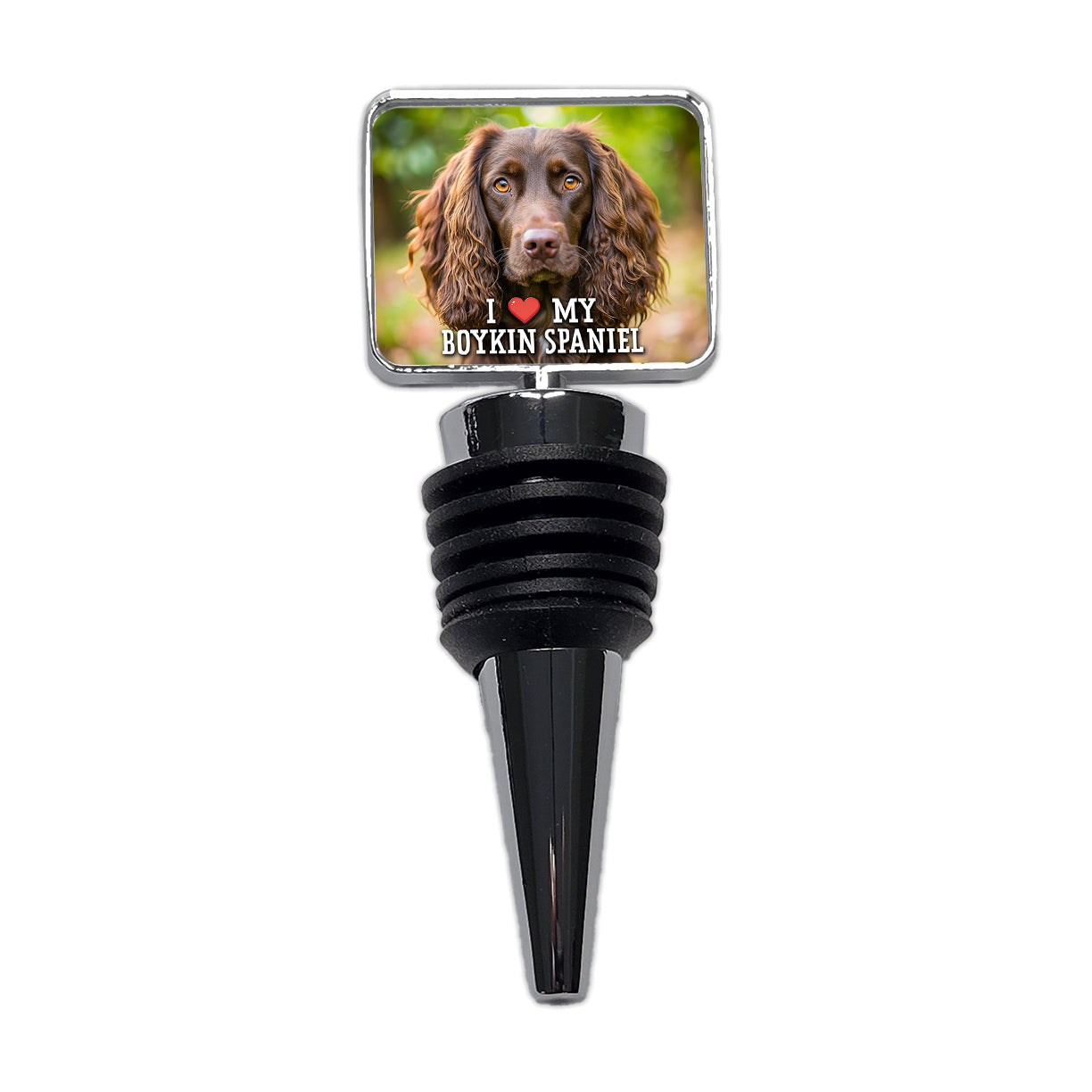I Love My Boykin Spaniel Dog Heart Wine Bottle Stopper
