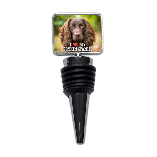 I Love My Boykin Spaniel Dog Heart Wine Bottle Stopper