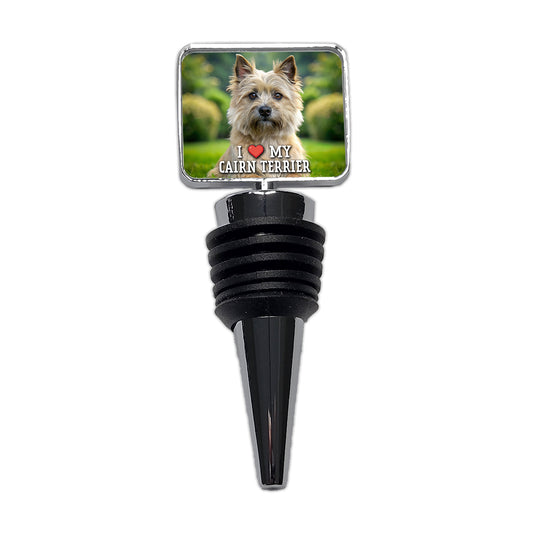 I Love My Cairn Terrier Dog Heart Wine Bottle Stopper