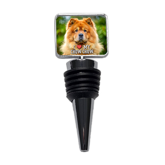 I Love My Chow Chow Dog Heart Wine Bottle Stopper