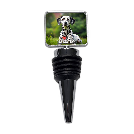 I Love My Dalmatian Dog Heart Wine Bottle Stopper