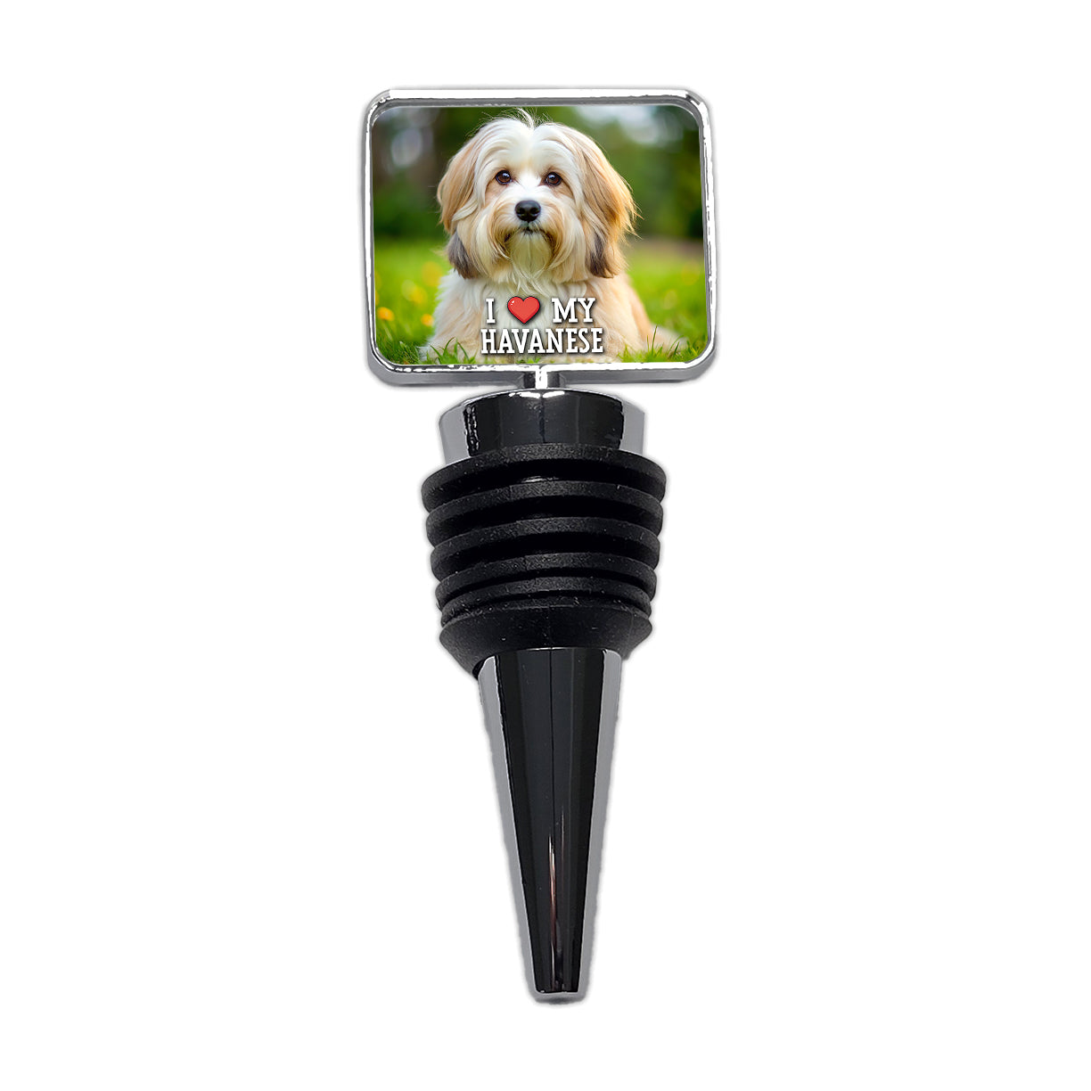 I Love My Havanese Dog Heart Wine Bottle Stopper