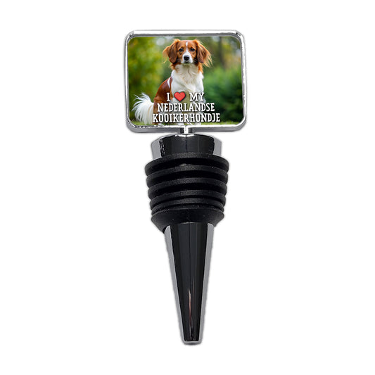 I Love My Nederlandse Kooikerhondje Dog Heart Wine Bottle Stopper