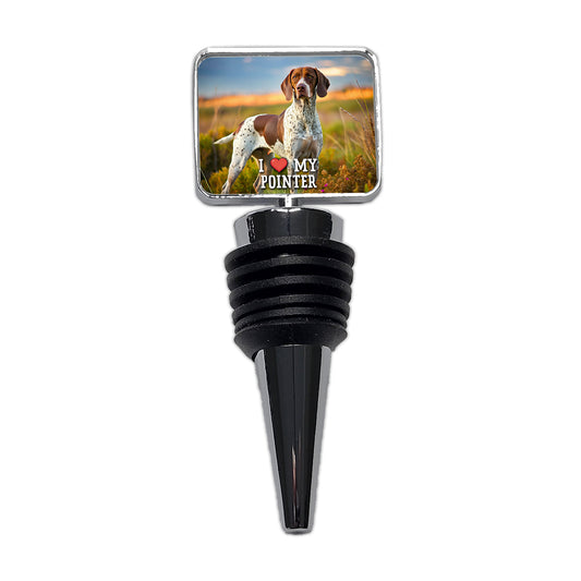 I Love My Pointer Dog Heart Wine Bottle Stopper