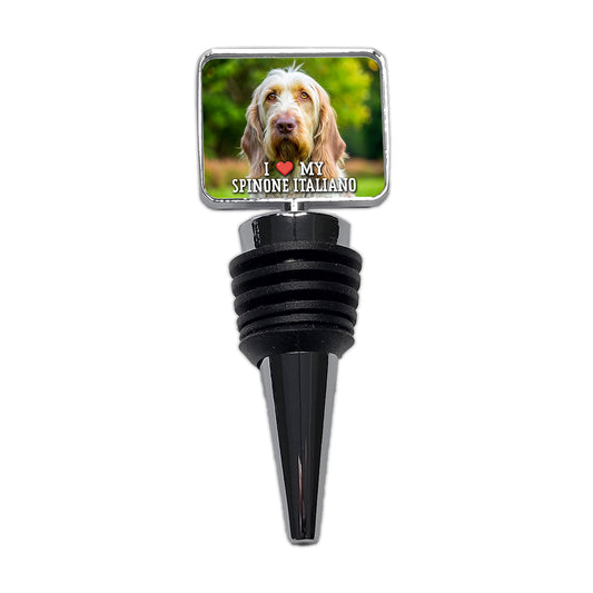 I Love My Spinone Italiano Dog Heart Wine Bottle Stopper