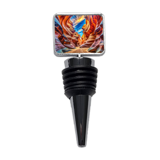 Antelope Canyon Arizona Watercolor Style Wine Bottle Stopper