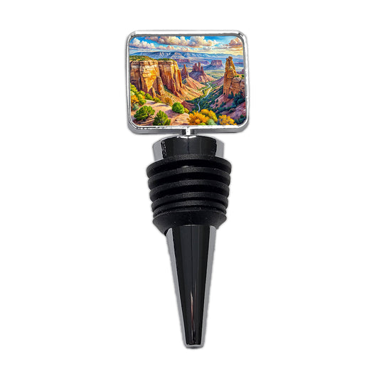 Colorado National Monument Colorado Watercolor Style Wine Bottle Stopper
