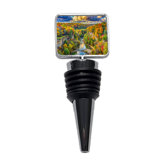 Cuyahoga Valley National Park Ohio Watercolor Style Wine Bottle Stopper