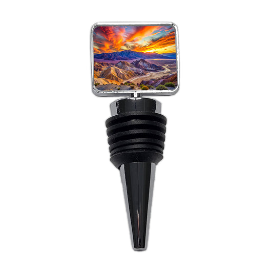 Death Valley National Park California Watercolor Style Wine Bottle Stopper
