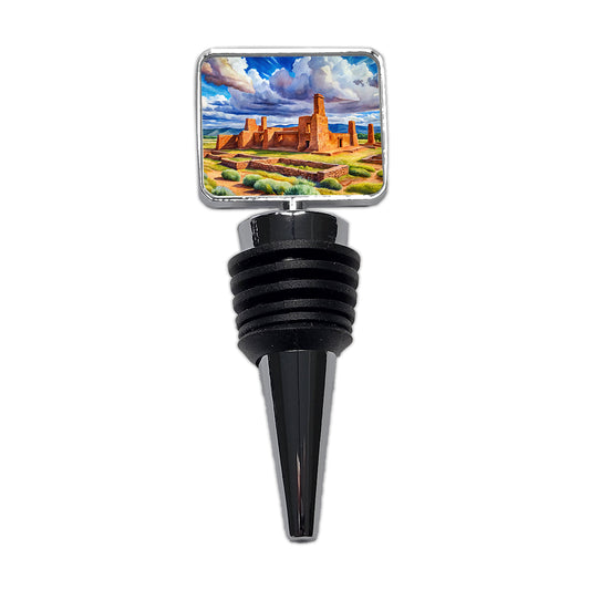 Fort Union National Monument New Mexico Watercolor Style Wine Bottle Stopper