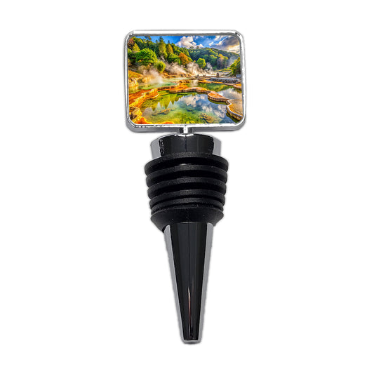 Hot Springs National Park Arkansas Watercolor Style Wine Bottle Stopper