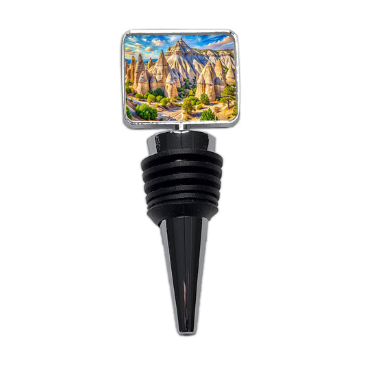 Kasha - Katuwe Tent Rocks National Monument New Mexico Watercolor Style Wine Bottle Stopper
