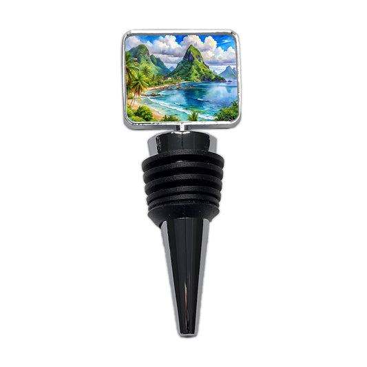 National Park of American Samoa Watercolor Style Wine Bottle Stopper