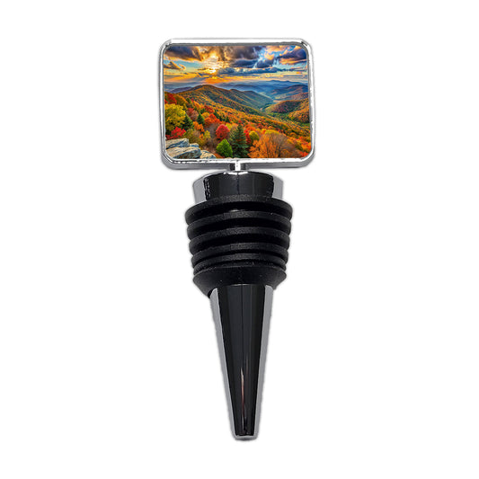 Shenandoah National Park Virginia Watercolor Style Wine Bottle Stopper