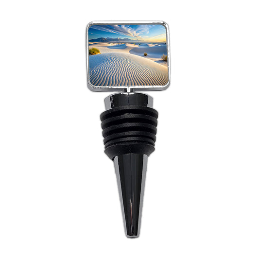 White Sands National Park New Mexico Watercolor Style Wine Bottle Stopper