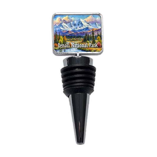 Denali National Park Alaska Wine Bottle Stopper